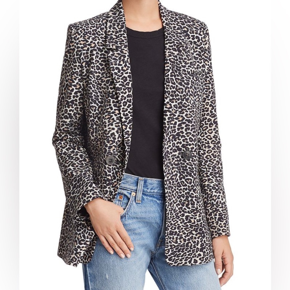 Anine Bing Madeleine Cheetah Print Blazer